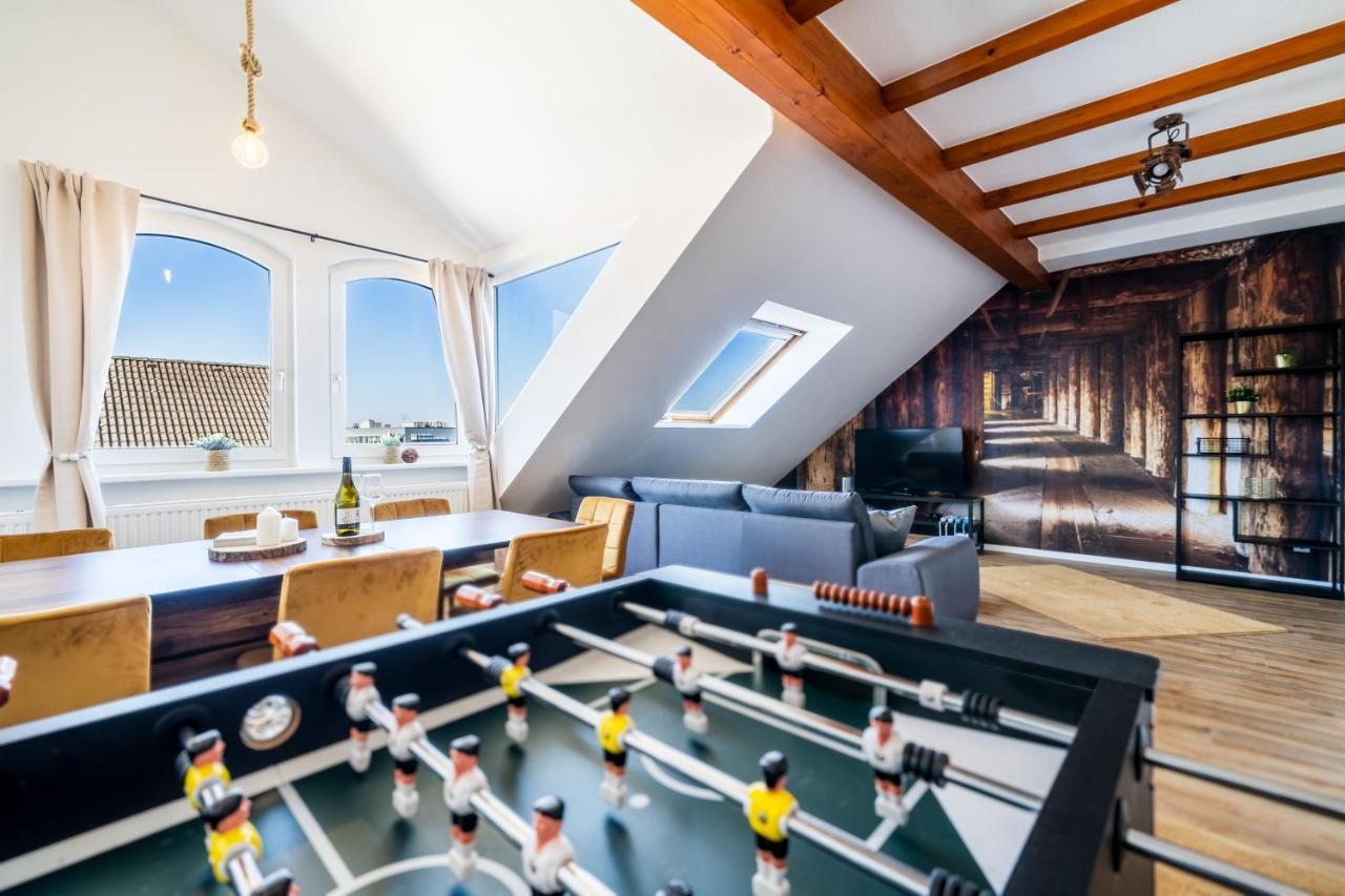 Stylisches Penthouse Zentral Tischfussball 100M2 Wii Hannover Esterno foto